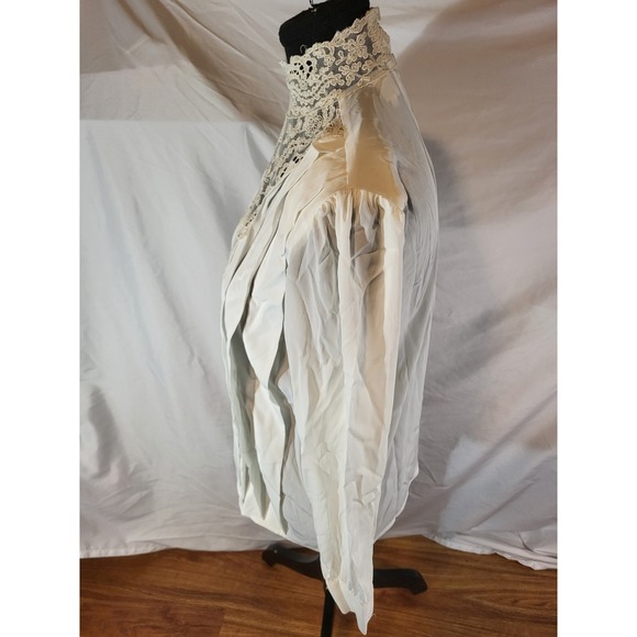 Vtge La Chine Petites Galinda Wang Victorian Edwardian Lace High Neck Ivory... - Picture 4 of 7